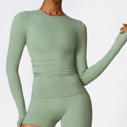 Cropped Sporttop met Lange Mouwen – 82% nylon, 18% elastaan – Pulsen Fit