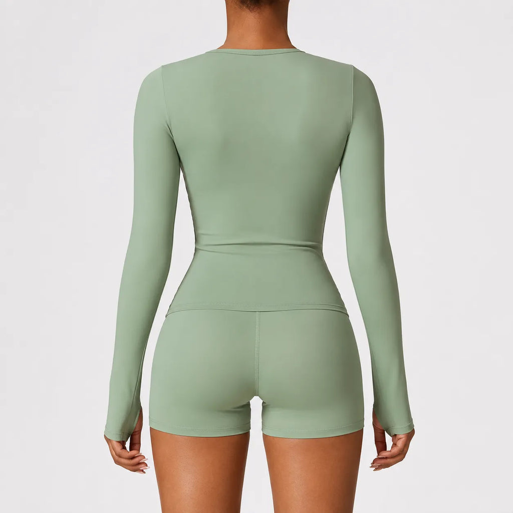 Cropped Sporttop met Lange Mouwen – Pulsen Fit (2)