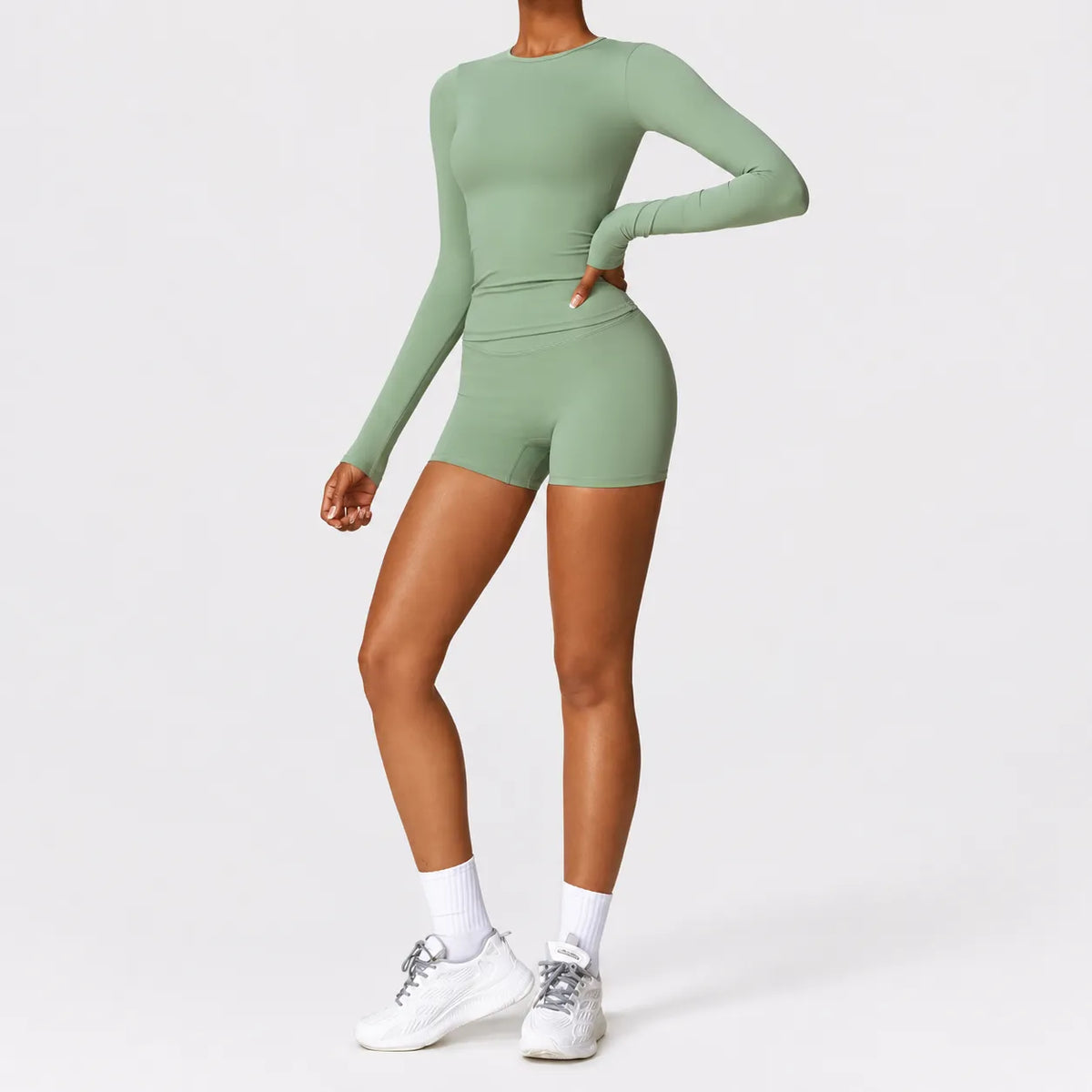 Cropped Sporttop met Lange Mouwen – Pulsen Fit (3)
