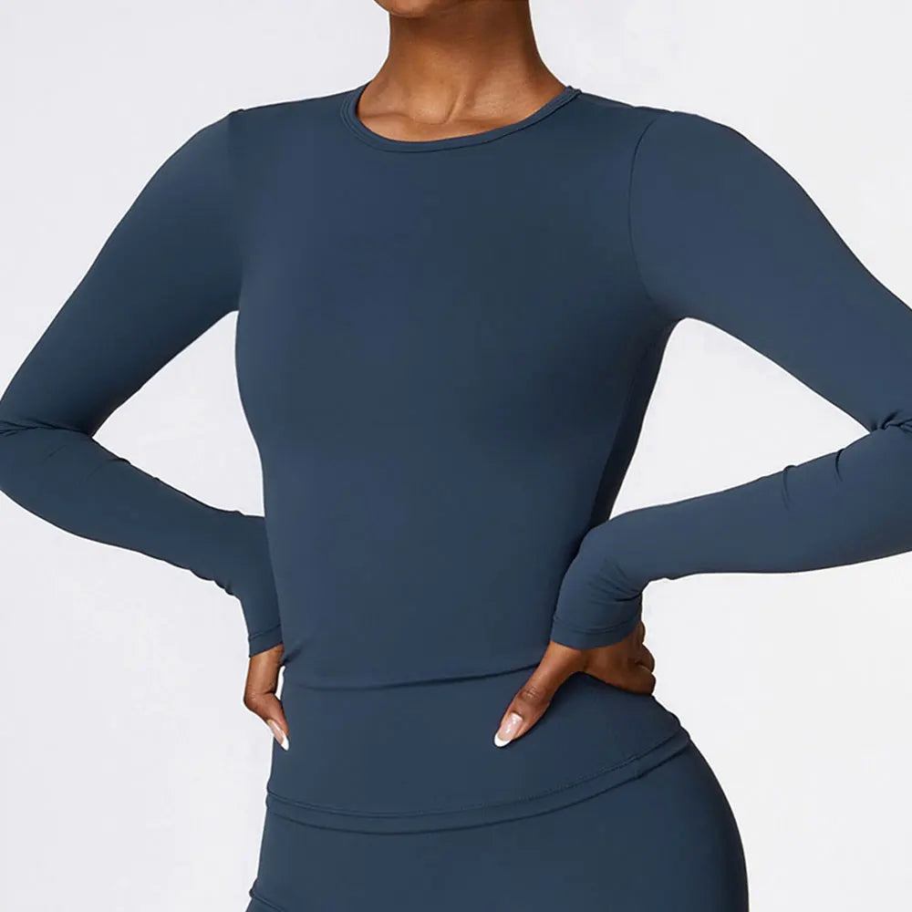Cropped Sporttop met Lange Mouwen – Pulsen Fit (5)