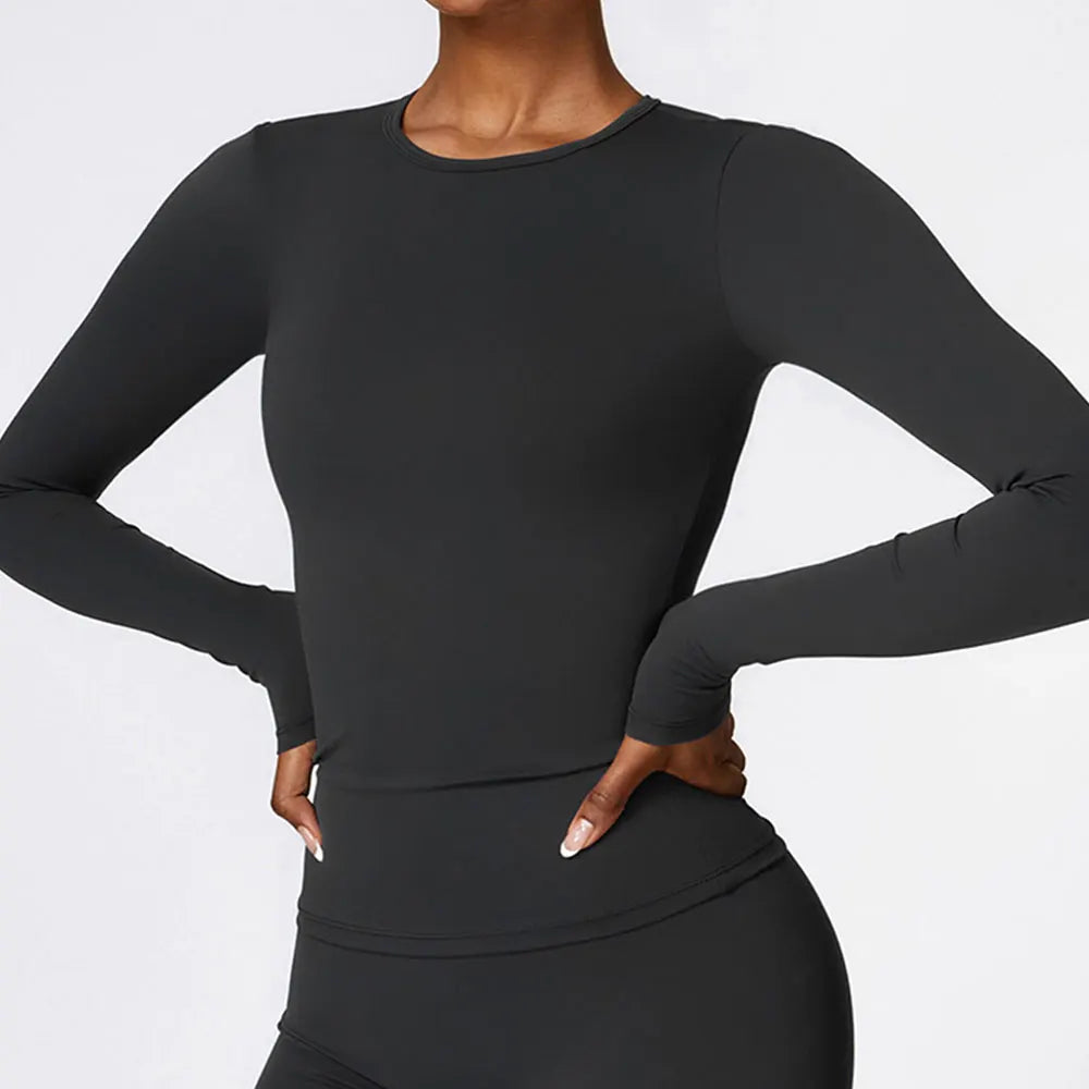 Cropped Sporttop met Lange Mouwen – Pulsen Fit (6)