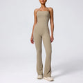 Flared Sport Jumpsuit met Halterneck – 75% nylon, 25% elastaan – Pulsen Fit