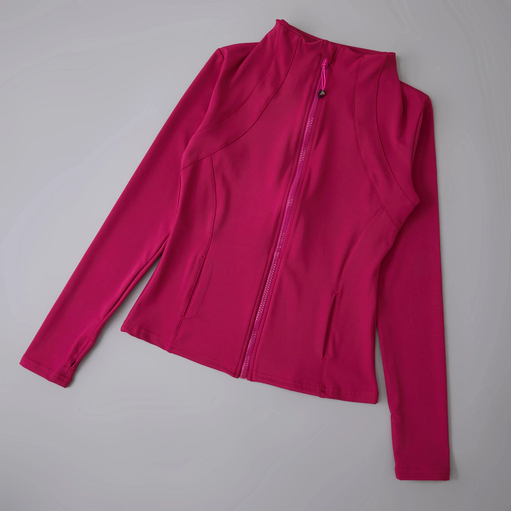 Lichtgewicht Sportjack met Lange Mouwen – 88% polyester, 12% elastaan – Pulsen Fit