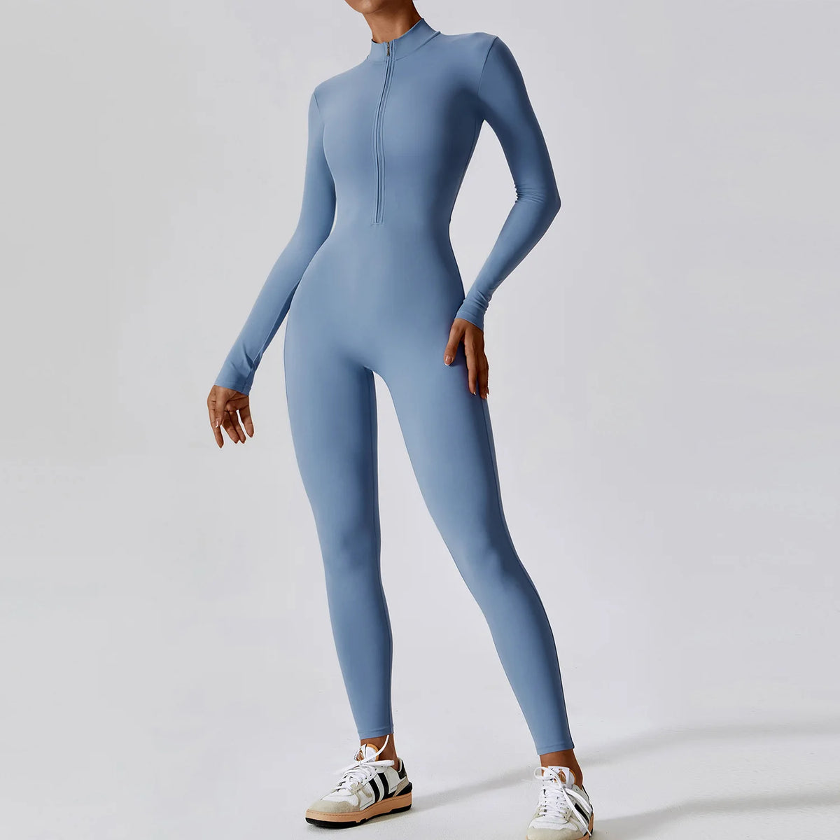 Performance Sport Jumpsuit met Rits en Lange Mouwen – Pulsen Fit (5)
