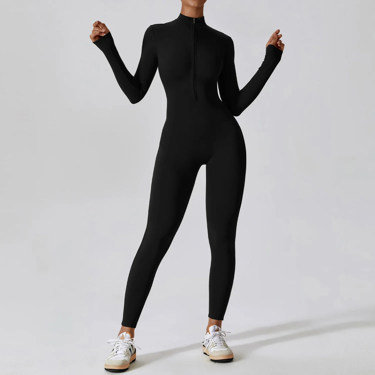 Performance Sport Jumpsuit met Rits en Lange Mouwen – Pulsen Fit (6)