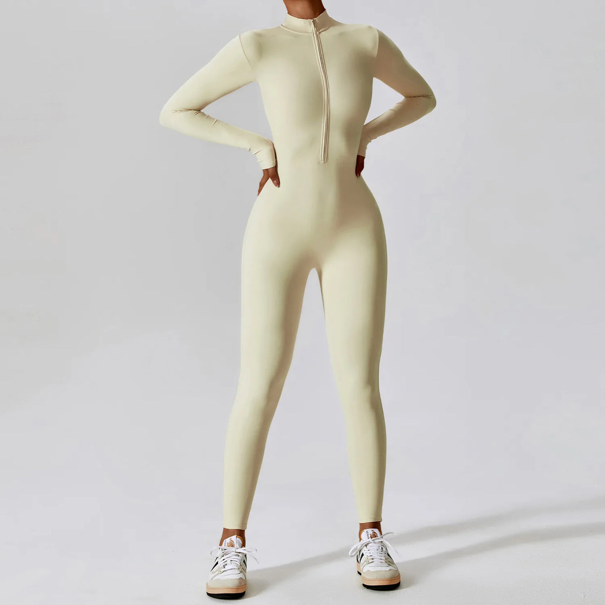 Performance Sport Jumpsuit met Rits en Lange Mouwen – Pulsen Fit (7)