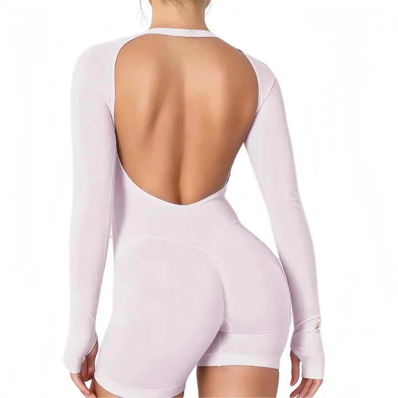 Shaping Sport Jumpsuit met Open Rug en Lange Mouwen – Pulsen Fit (14)