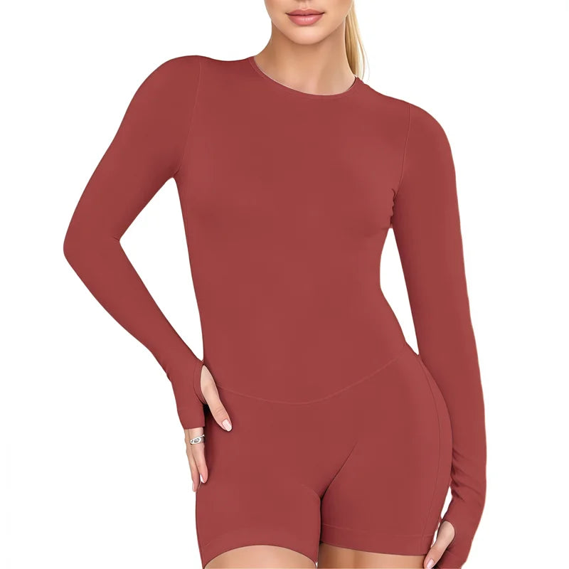 Shaping Sport Jumpsuit met Open Rug en Lange Mouwen – Pulsen Fit (8)