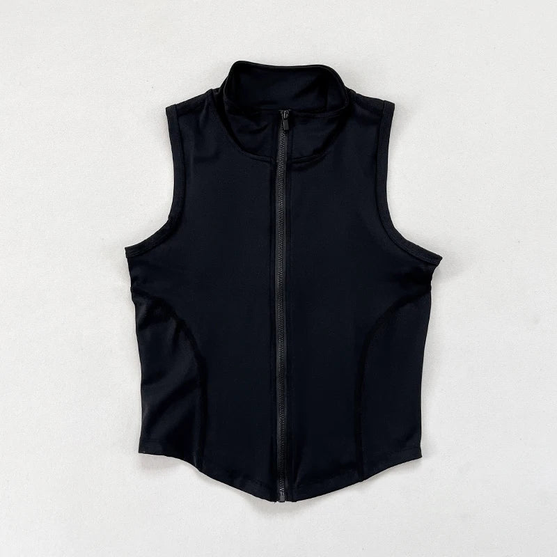 Slim-fit Sporttop met Rits en Opstaande Kraag – Pulsen Fit (5)
