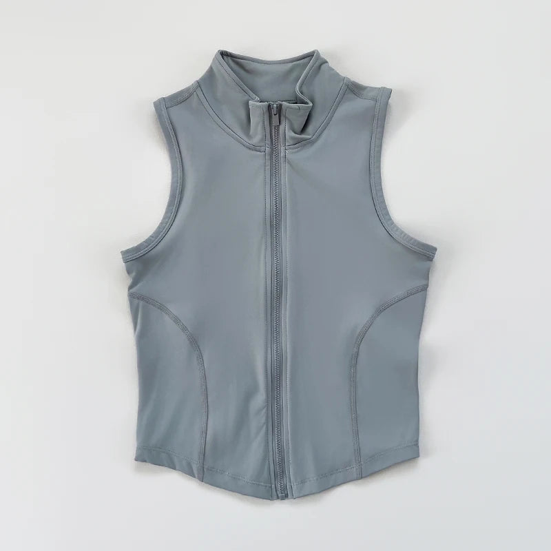 Slim-fit Sporttop met Rits en Opstaande Kraag – Pulsen Fit (6)