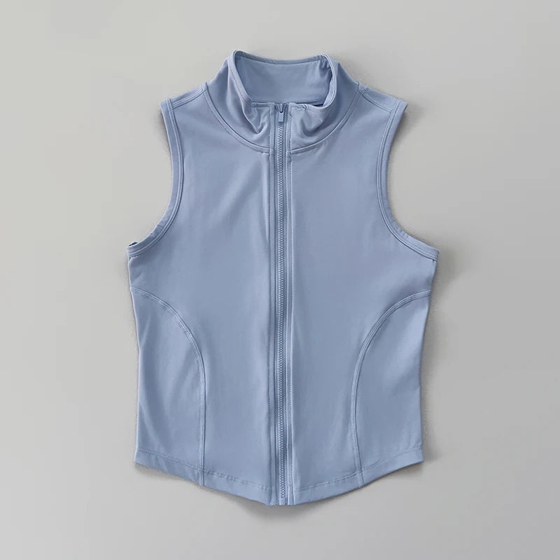 Slim-fit Sporttop met Rits en Opstaande Kraag – Pulsen Fit (7)