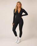Thermische Sport Jumpsuit met Lange Mouwen – 88% nylon, 12% elastaan – Pulsen Fit